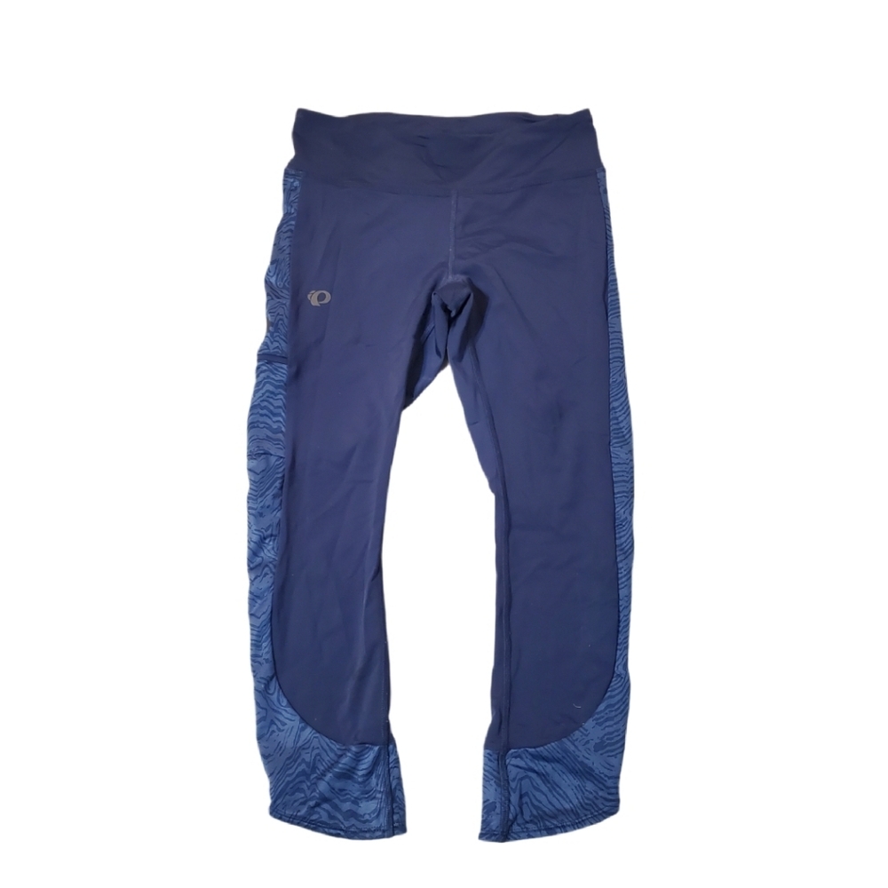 Pearl Izumi Women's Studio 3/4 Tights Navy‎ Blue Zebra Leggings Medium
